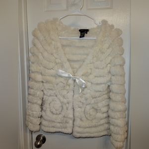 BCBG max azria rabbit fur blazer